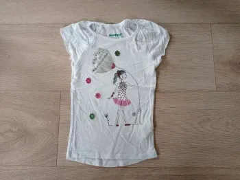 Tee-shirt blanc tulle Orchestra 4 ans