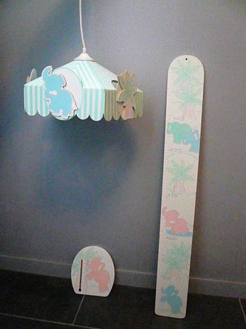 Ensemble lampe + toise + thermomètre Moulin Roty