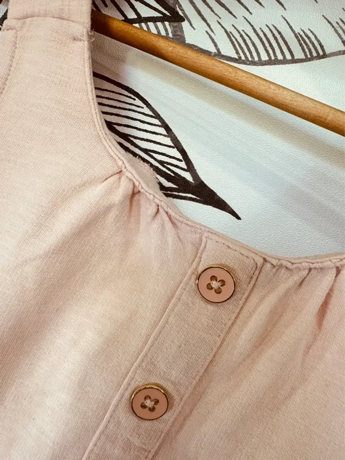 Taille 12 ans Combishort été fille TAO rose pale 🩷 - photo numéro 3