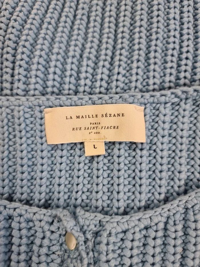 SEZANE gilet bleu * taille L * - photo numéro 7