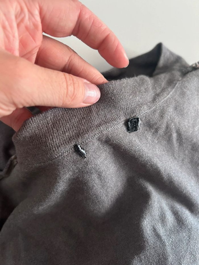 Pull fin gris – Taille 2 (équiv. M) - photo numéro 4