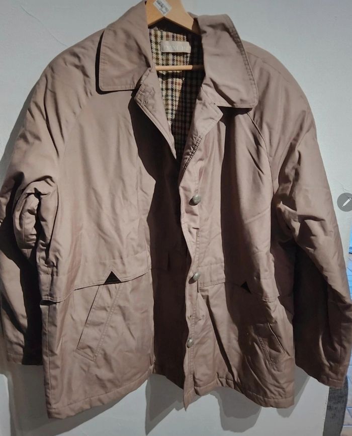 💼 Blouson marron Daxon • Doublure écossaise chaude • Style vintage chic