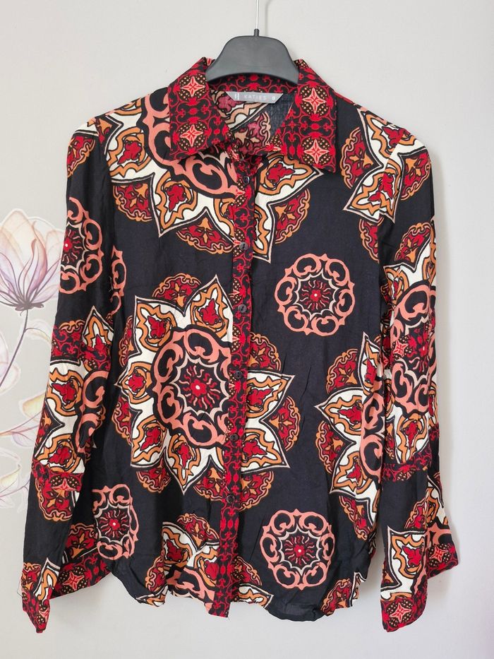 Chemise multicolore en viscose à motif en fleurs 🌸 de katies taille 36 neuve - photo numéro 2