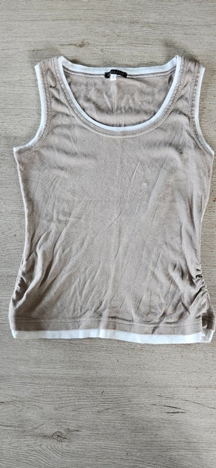 Débardeur beige et blanc Lola & Liza, taille 2 (38/40)