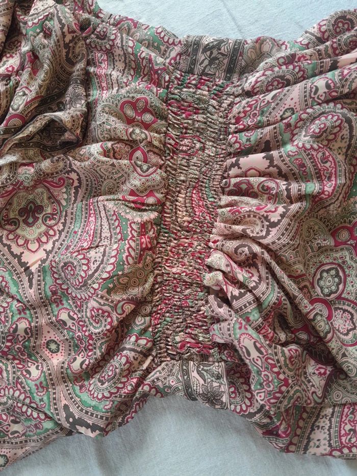 Très belle robe en soie bohème Boho Fashion taille unique neuve avec étiquette - photo numéro 8