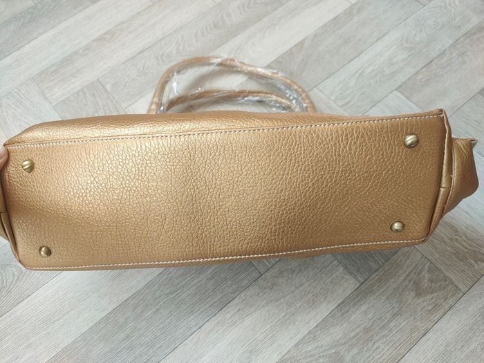 Sac à main neuf doré vegan simili cuir - photo numéro 5