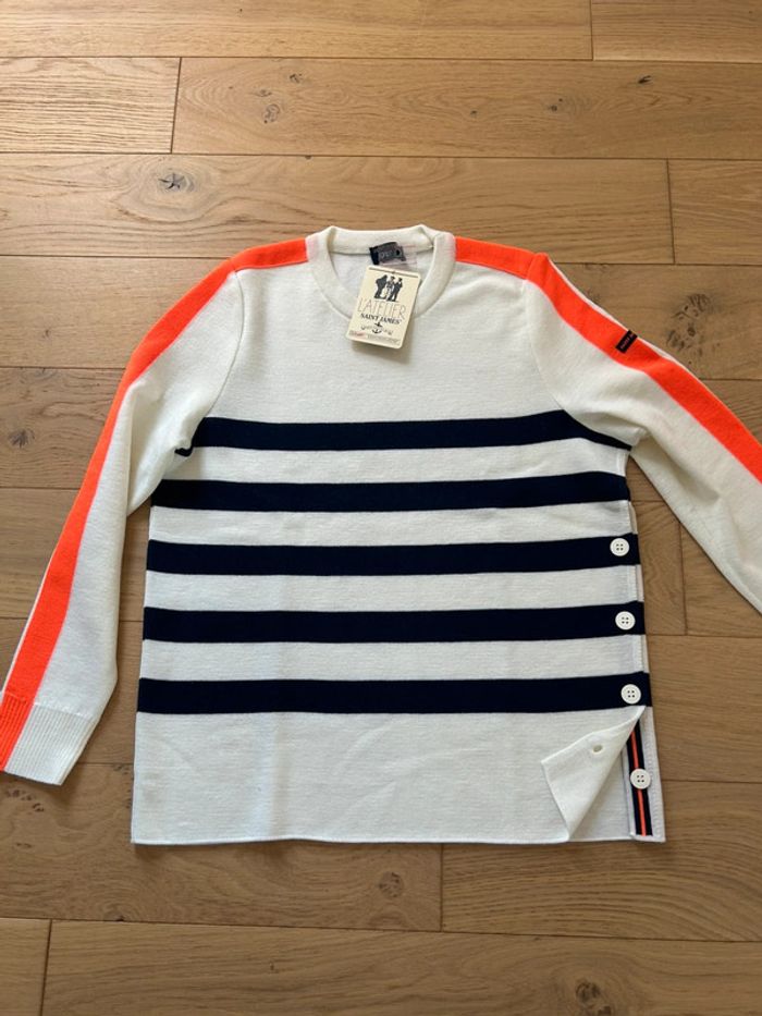Pull laine Saint James modèle Chausey Neuf taille 40 made in France