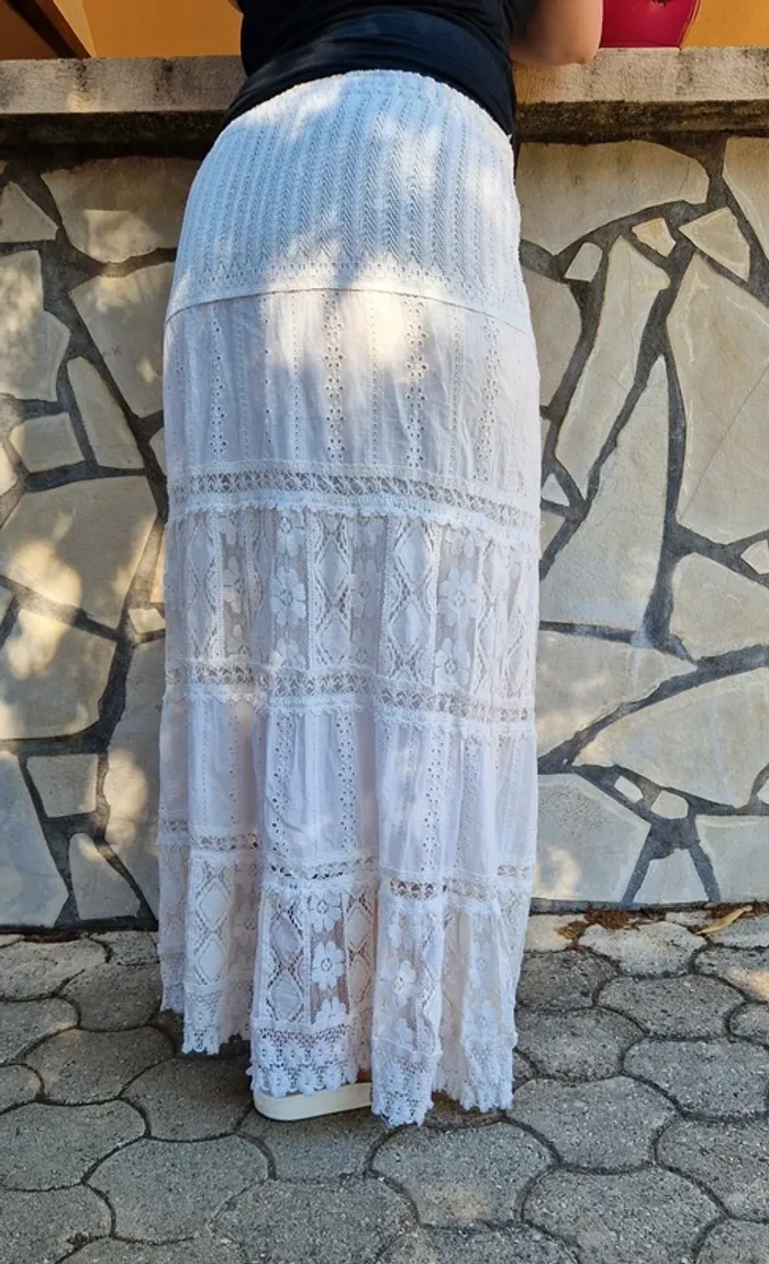 Jupe bohème dentelle, broderie Italian Style - photo numéro 15