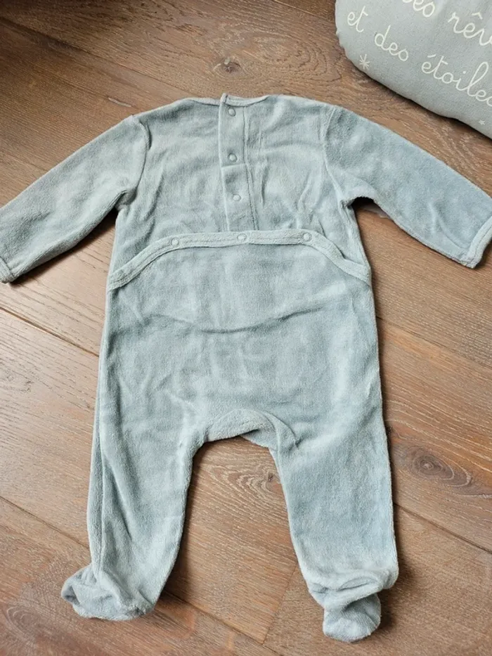 Pyjama velours mixte 3 mois - photo numéro 2