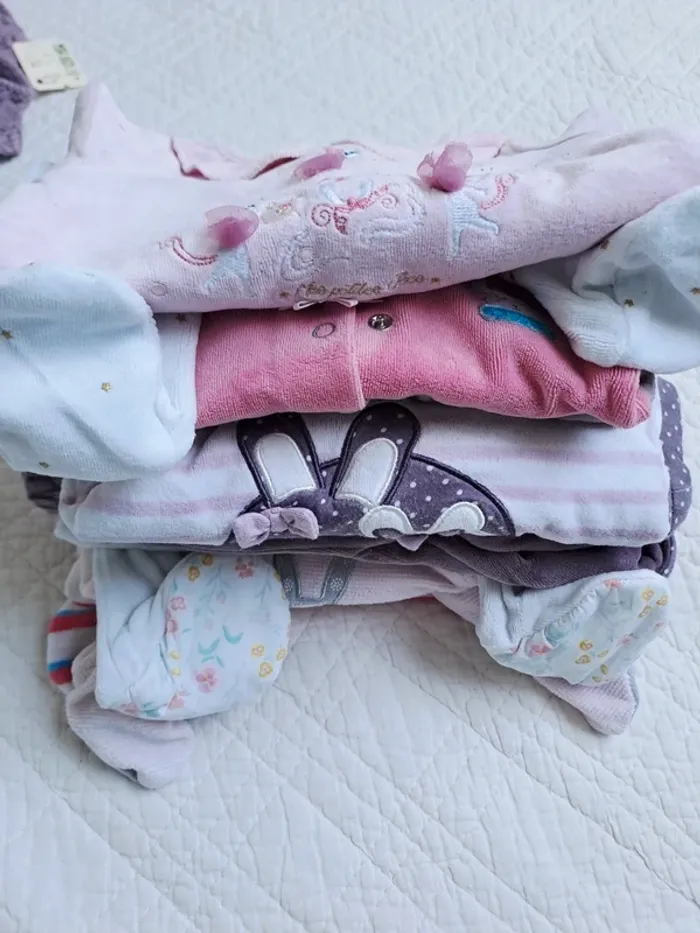 Lot 6 pyjama velours - 3 mois