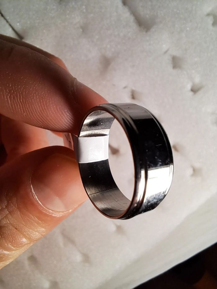 Bague acier inoxydable argentée - photo numéro 3