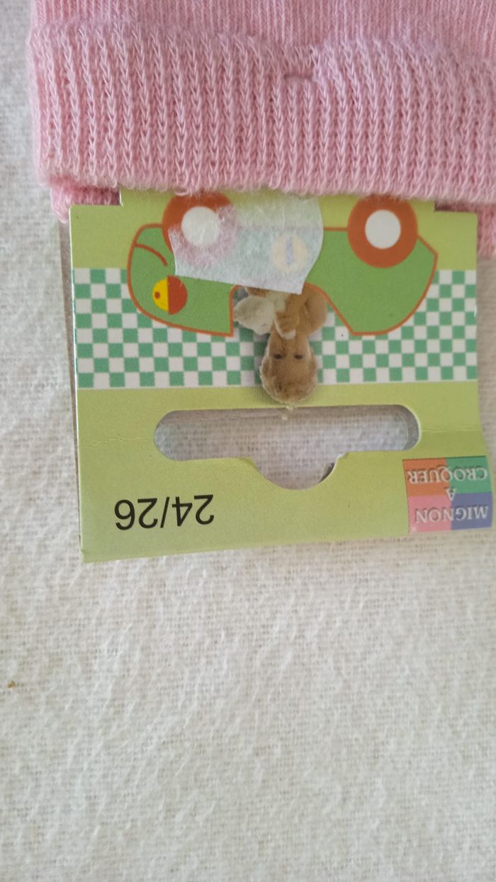 Chaussettes rose fille 3 ans 24/26 - photo numéro 2