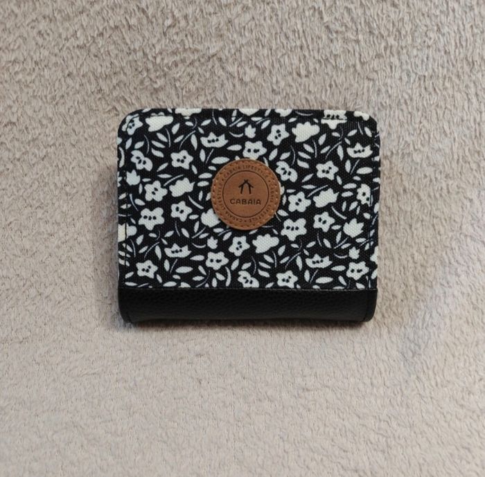 Portefeuille cabaïa noir beige