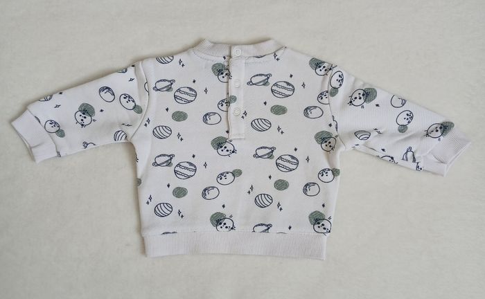 Pull blanc motifs planètes 6 mois - photo numéro 2