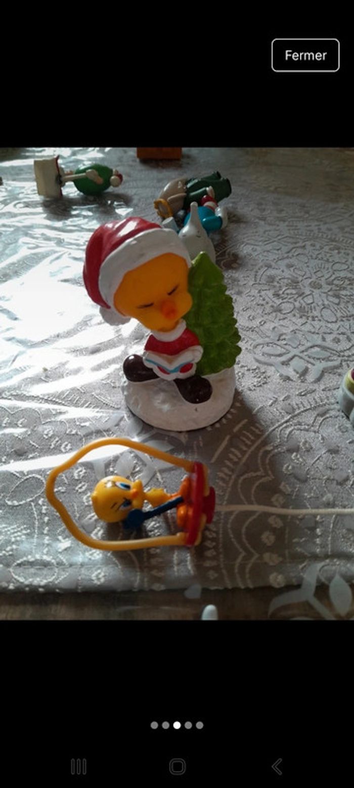 Figurine vintage titi et gros minet - photo numéro 3