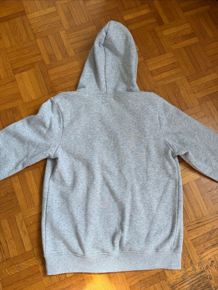 Sweat à capuche gris en coton moumoute à l’intérieur - photo numéro 4