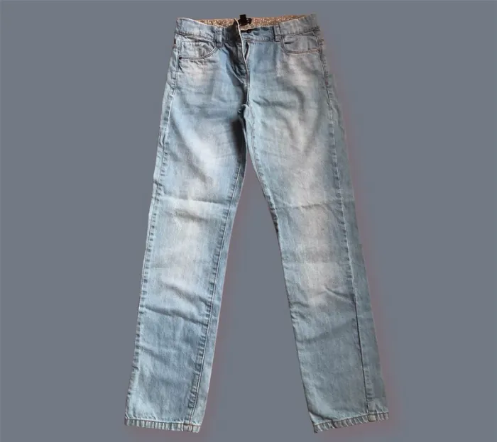 Jean bleu clair ajustable fermeture éclair kiabi