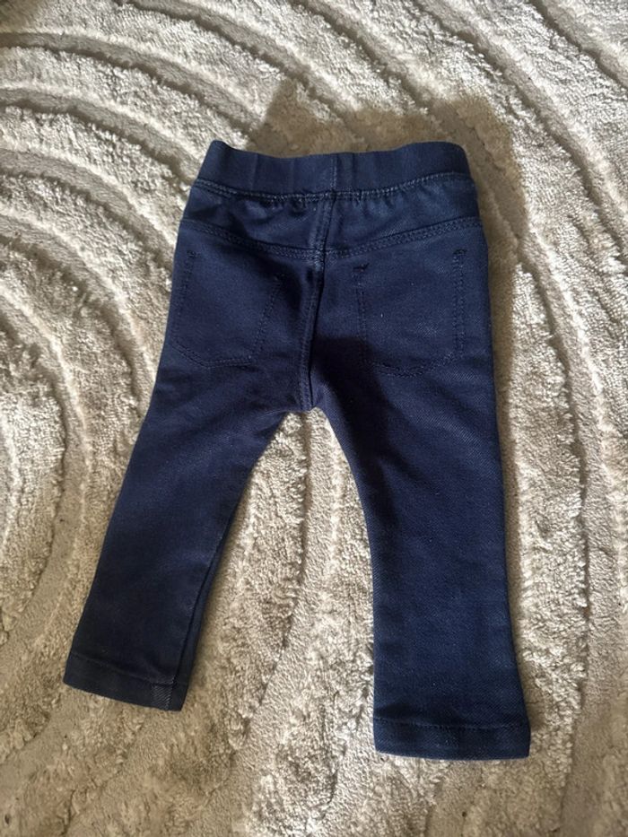 Pantalon bébé bleu Vertbaudet – Taille 3 mois (60 cm) - photo numéro 2