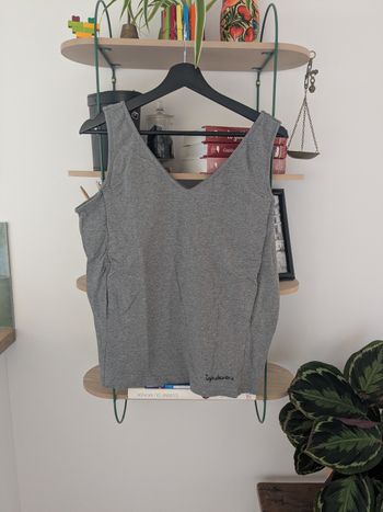 Débardeur allaitement gris XL