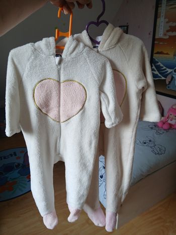 Combinaisons pyjama licorne avec capuche fille rose clair
