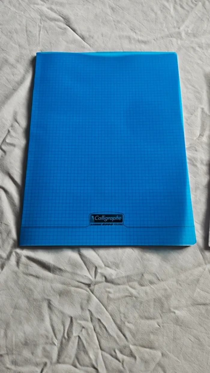 Lot fournitures scolaires - Cahier Clairefontaine + feuilles doubles petits carreaux - photo numéro 2