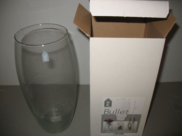 VASE TRANSPARENT EN VERRE "BULLET" - 29 cm - n°21
