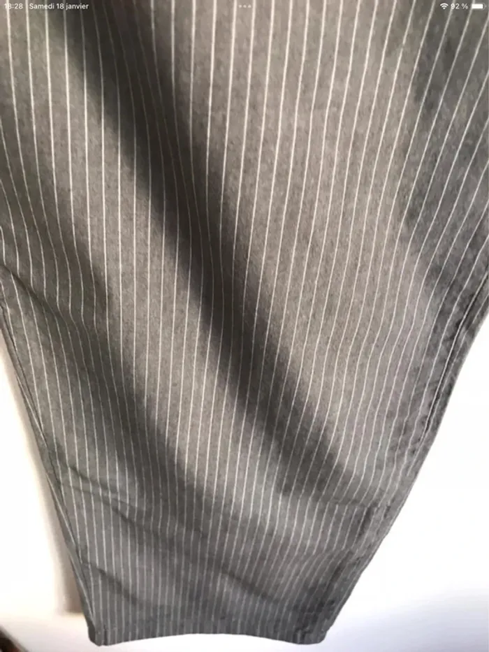 Pantalon pour homme Digel gris à rayures blanches taille 42/44 - photo numéro 5
