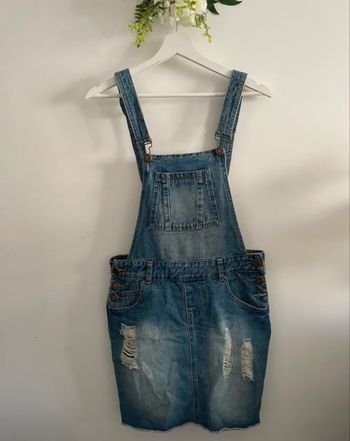 🌸Salopette jupe en jeans bleu taille 38 mim🌸