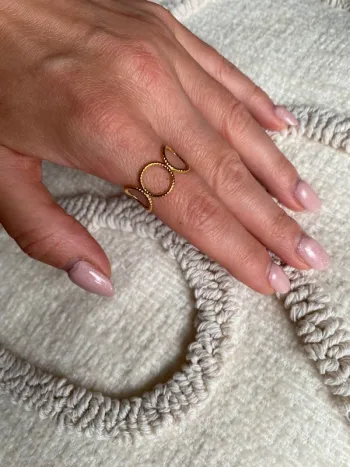 Bague doré ajustable