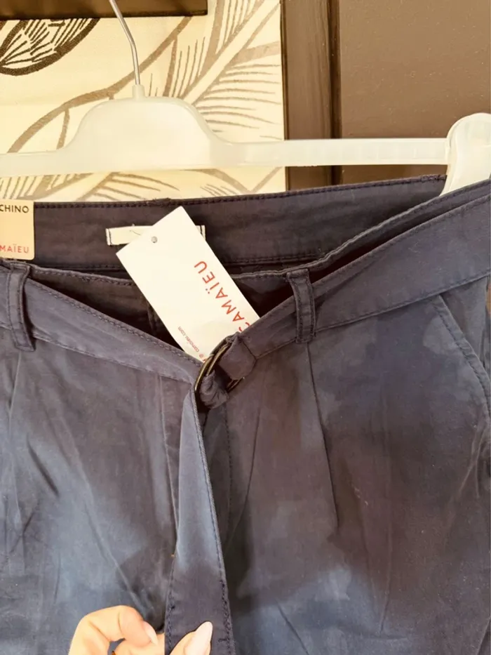 Taille 38 ~ M pantalon chino femme Camaieu bleu marine Neuf 🌸 - photo numéro 4