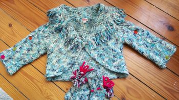 Gilet et gants assortis catimini