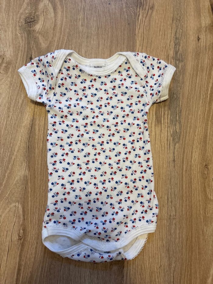 Lot 4 bodies manches courtes 3 mois Petit Bateau - photo numéro 11
