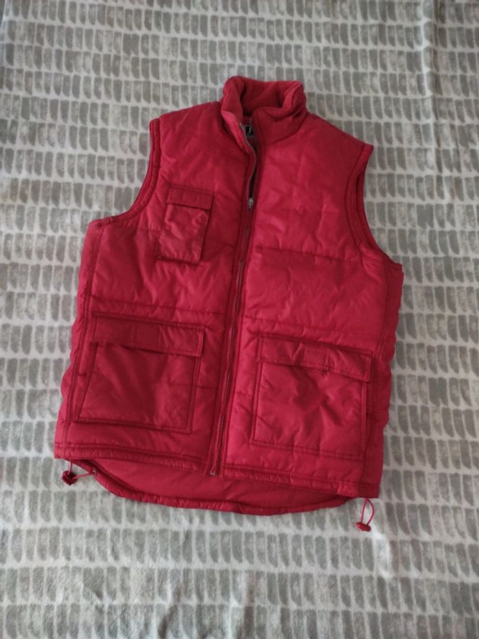 Doudoune gilet sans manches rouge poches Sol's taille L 40 - photo numéro 1