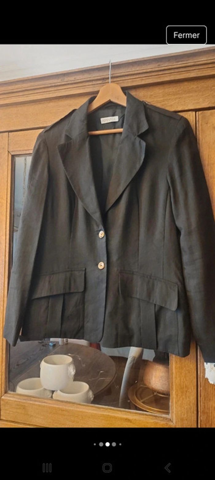 Blazer Apanage be/fr 40 en lin en parfait état - photo numéro 4