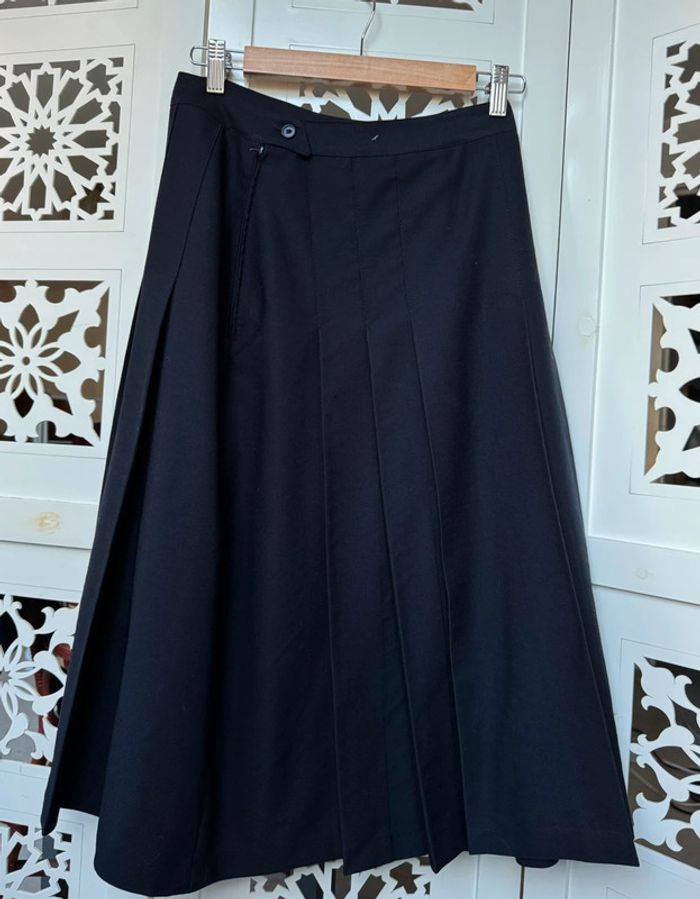 Jupe écolière pleaded skirt bleu marine Création BL Paris Taille S - photo numéro 6