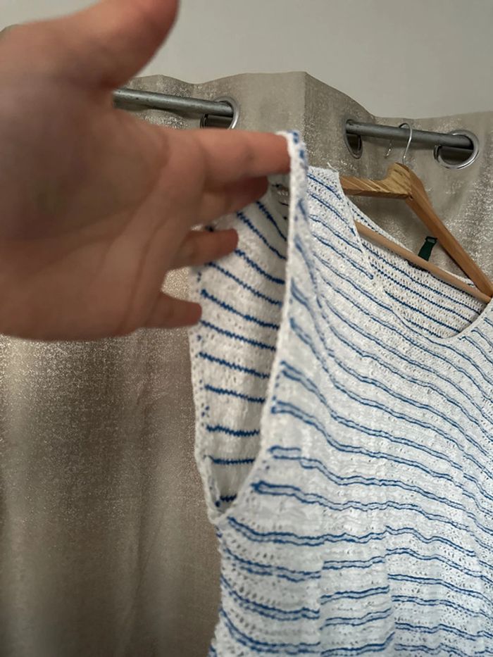 Pull femme Ralph Lauren rayé bleu/blanc – Taille XXXL – Très bon état - photo numéro 3