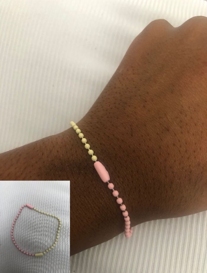 Bracelet violet / rose/ jaune - photo numéro 3