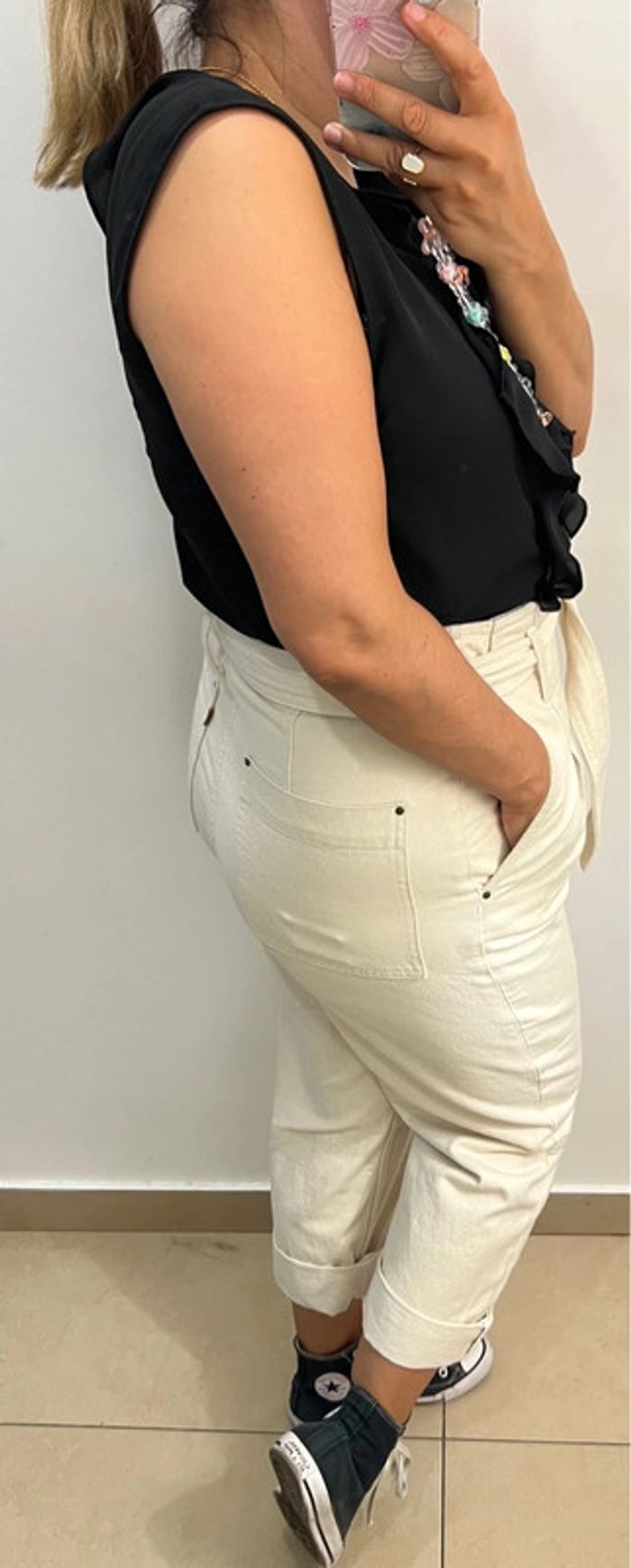 Blouse Noire Sans Manches Taille L - photo numéro 6