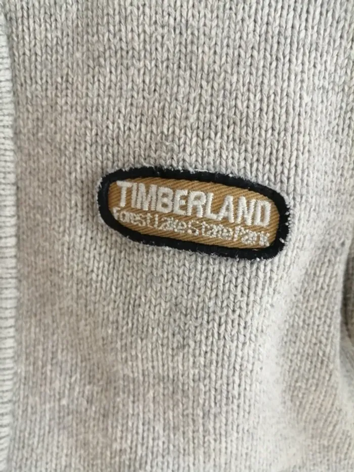 Gilet Zippé timberland gris noir et bleu - photo numéro 5