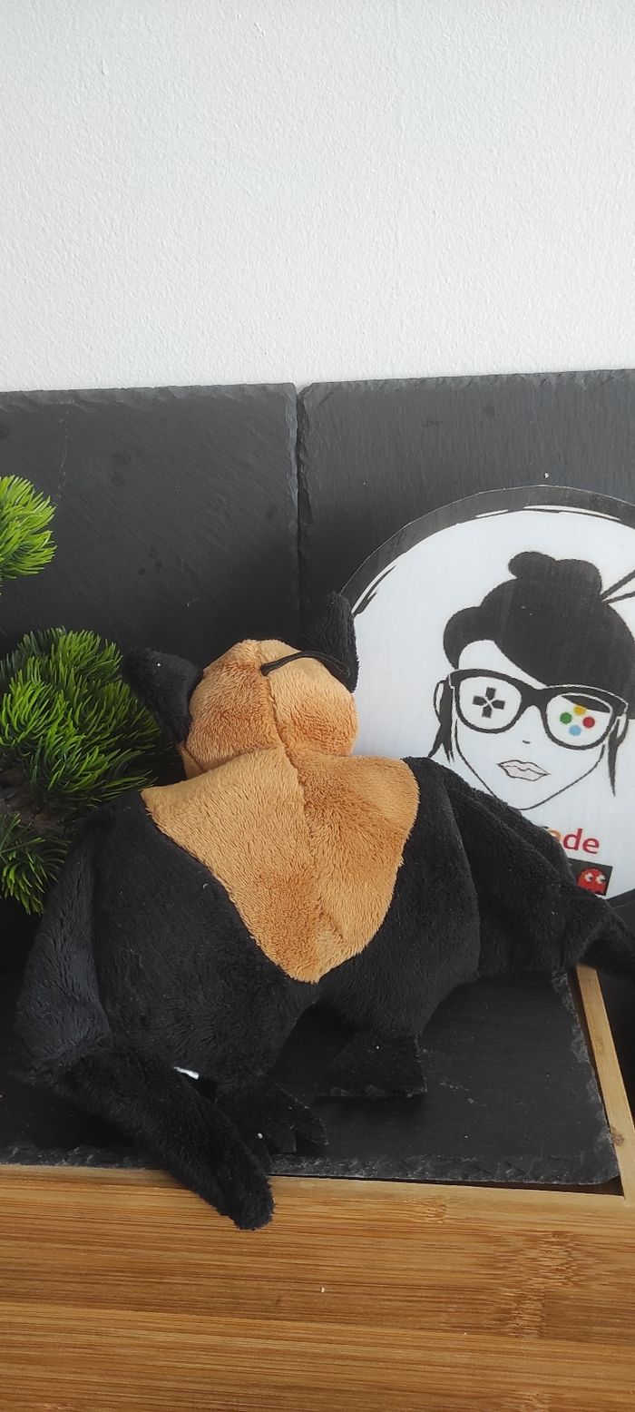 doudou peluche chauve souris Marron noire pia soft toys - photo numéro 2