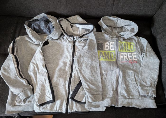 Lot sweats zippés