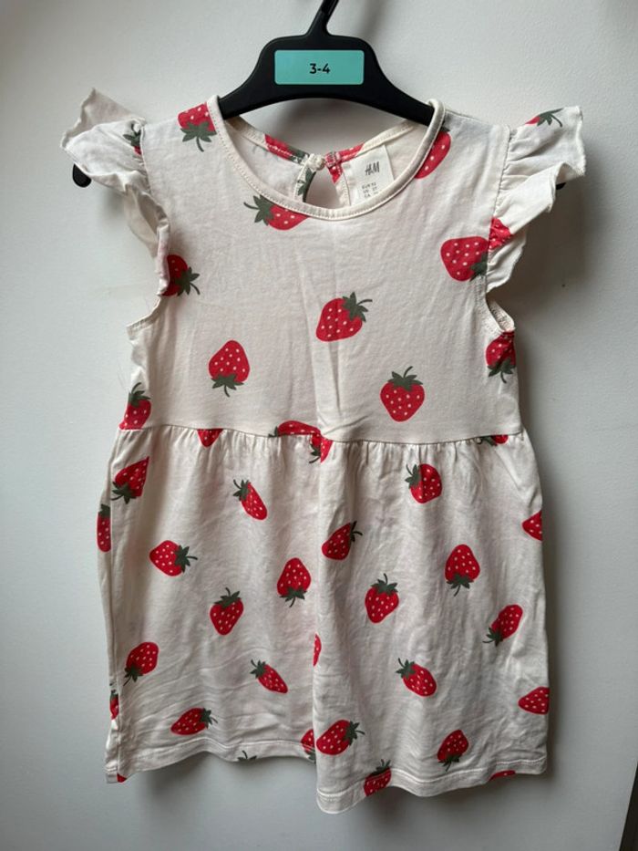 Robe jersey fraises 92 cm