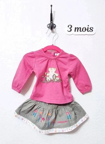 Ensemble bébé fille Lulu Castagnette taille 3 mois