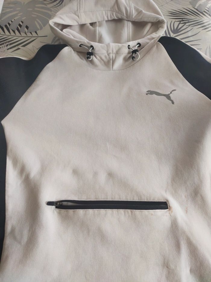 Pull a capuche blanc garçon T 14/16 ans ou S Puma - photo numéro 6