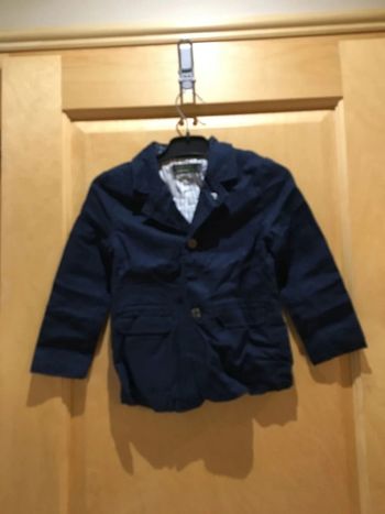Veste de costume en lin marine orchestra