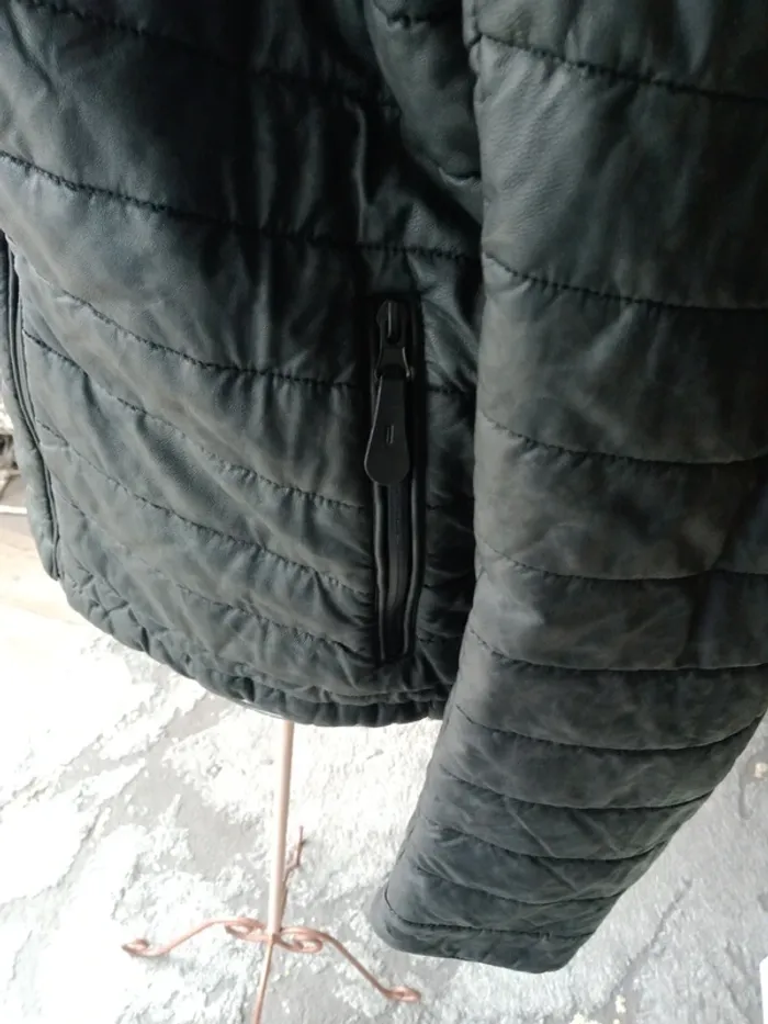 Blouson matelassé fourré avec capuche fausse fourrure , - photo numéro 6