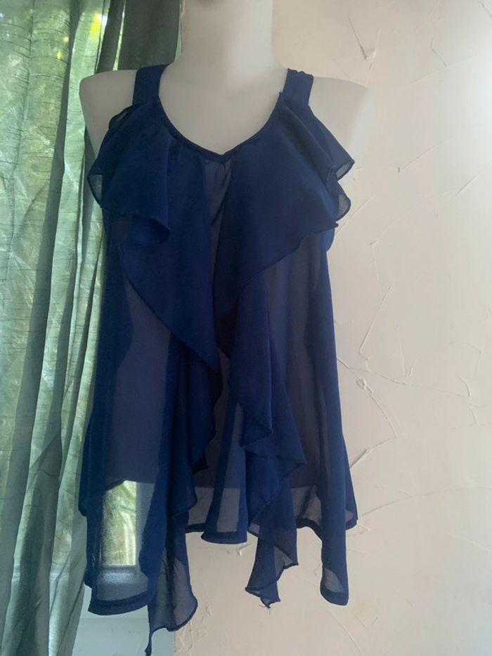 Blouse été transparente taille 38 dos dentelle - photo numéro 2