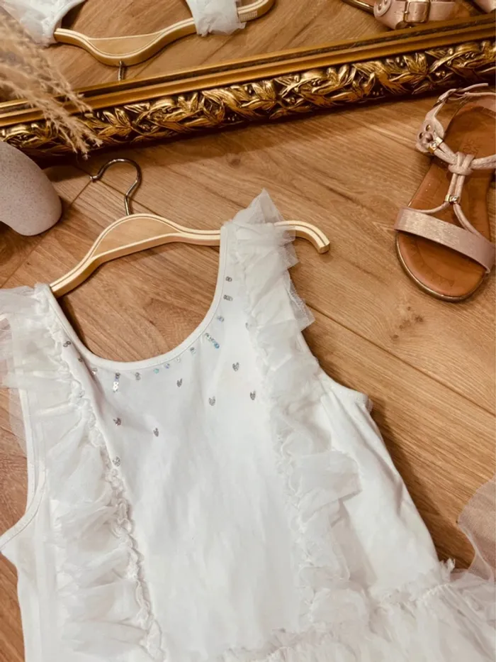 Taille 12 ans Robe longue cérémonie fille Orchestra blanche * tulle * 🌺 - photo numéro 2