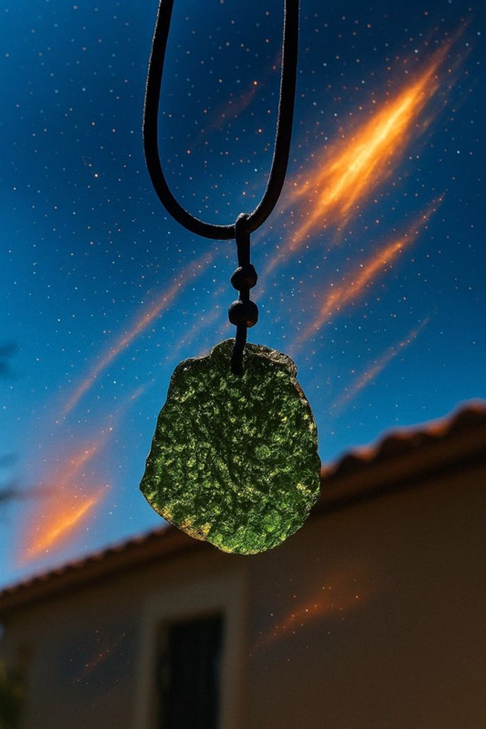 Éclat Stellaire 💫 Collier en Véritable Moldavite, Poussière d’Astéroïde - photo numéro 8