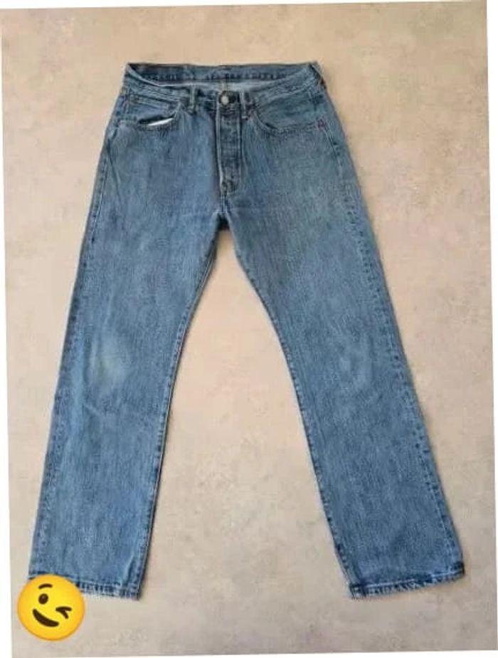 Jeans Levi's 501 W32 FR42 L30 coupe droite bleu Homme Men pan416b - photo numéro 3